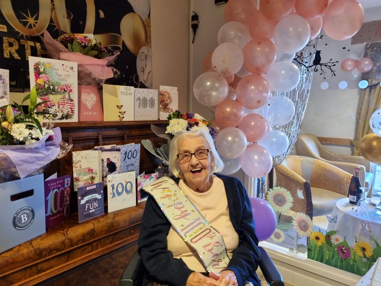 100-year-old Knebworth care home resident reveals the secret to a long life